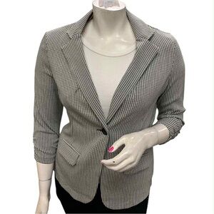Soho Houndstooth Blazer in Black and White Size L